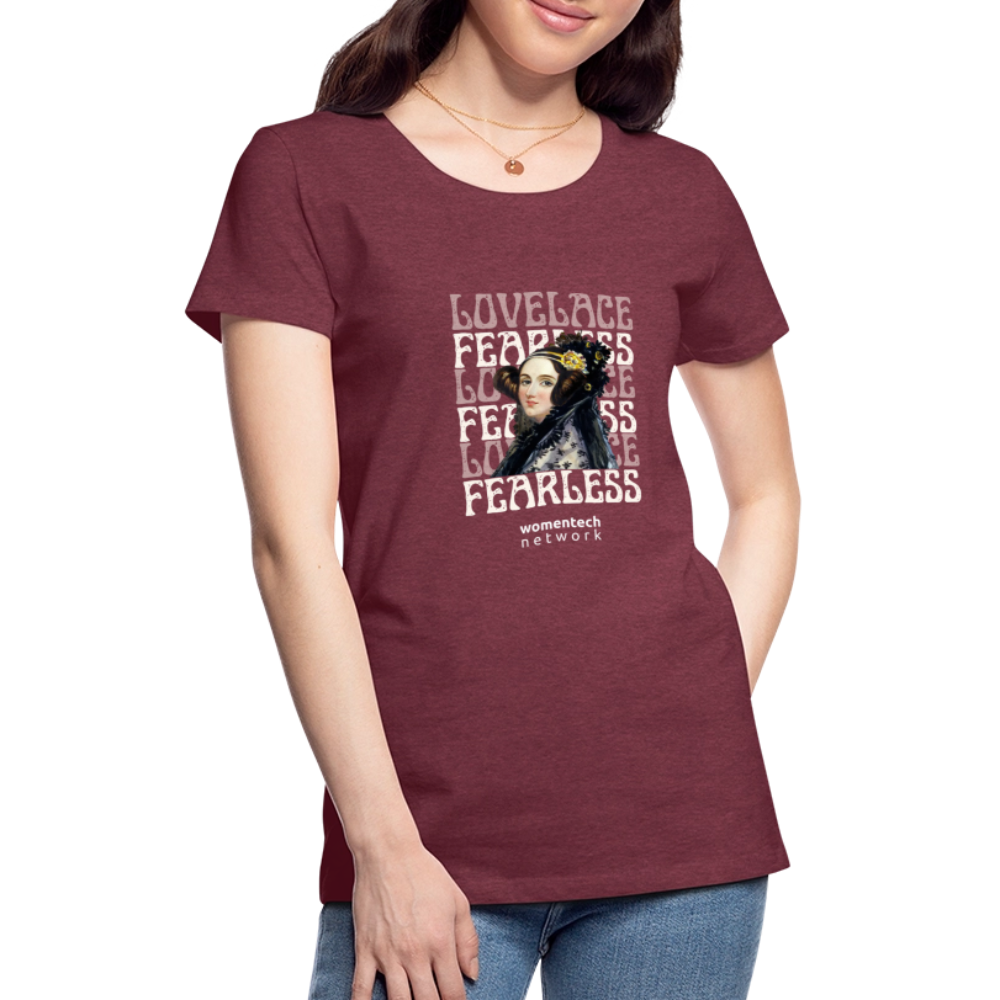 Women’s Premium T-Shirt - Ada Lovelace Edition - heather burgundy