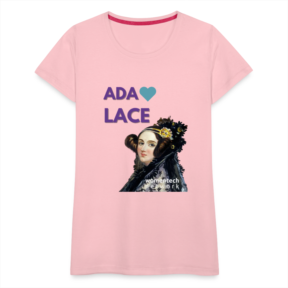 Women’s Premium T-Shirt - Ada Lovelace - Heart - pink
