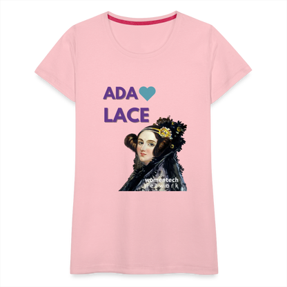 Women’s Premium T-Shirt - Ada Lovelace - Heart - pink
