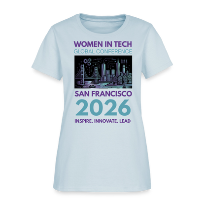 Women's T-Shirt - Women in Tech Global Conference Collection - light blue