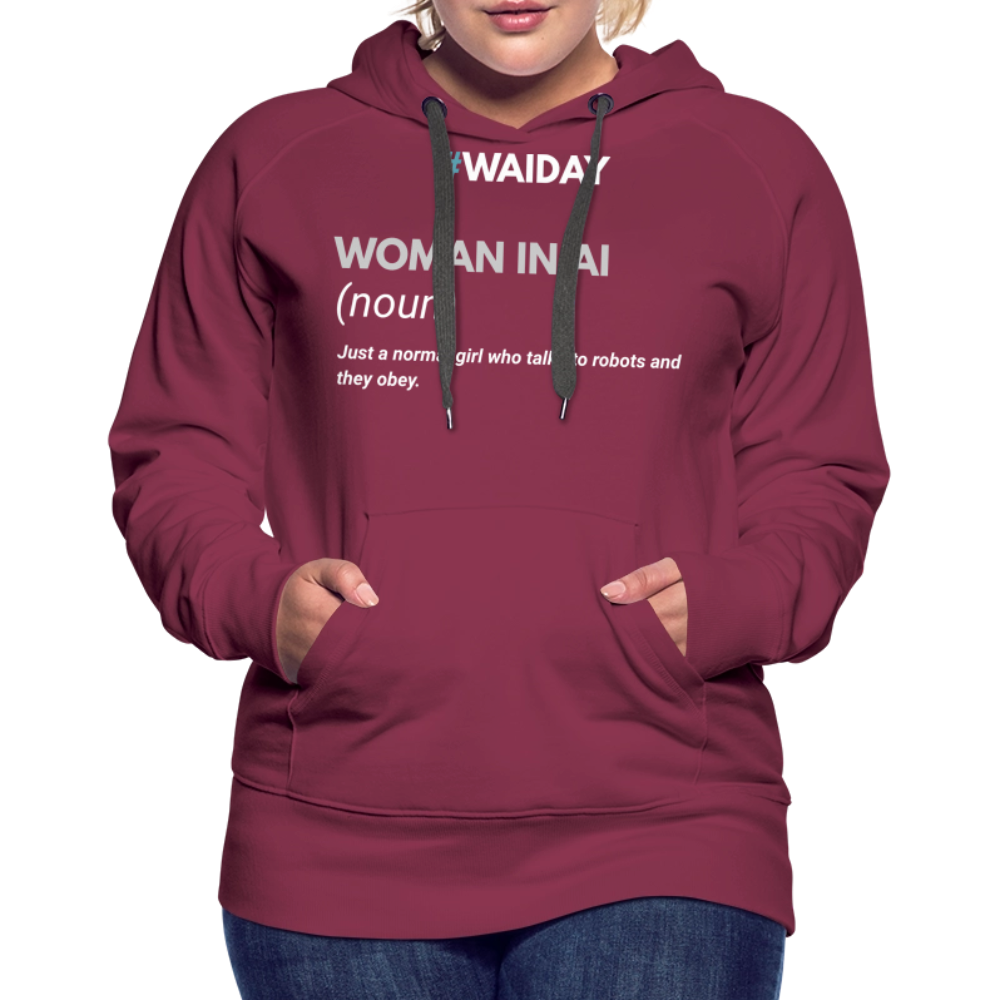 Women’s Premium Hoodie - Women In AI Day Edition - burgundy