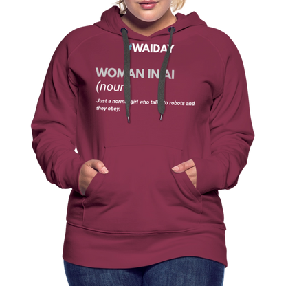 Women’s Premium Hoodie - Women In AI Day Edition - burgundy