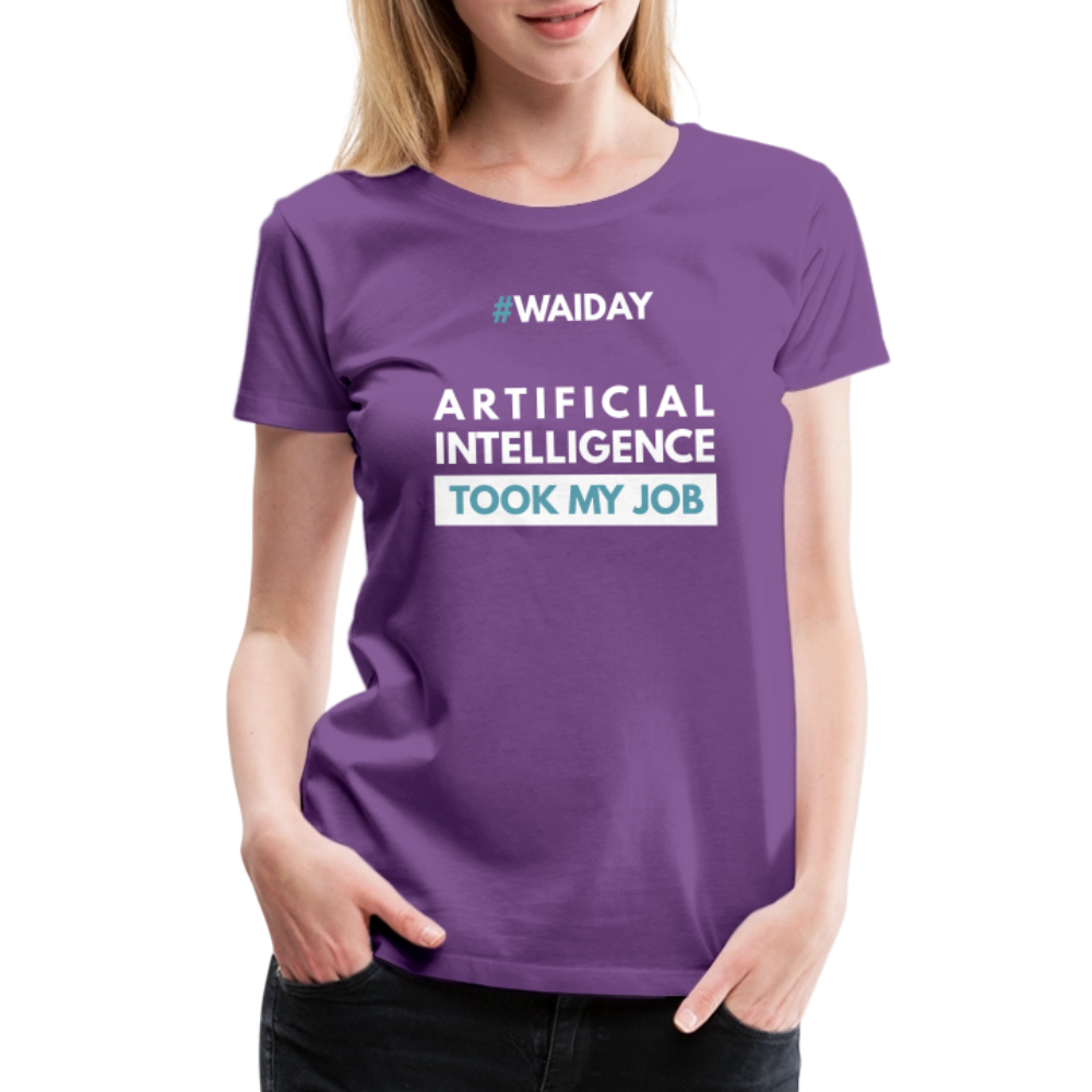 Women’s Premium T-Shirt - Women In AI Day Edition - purple