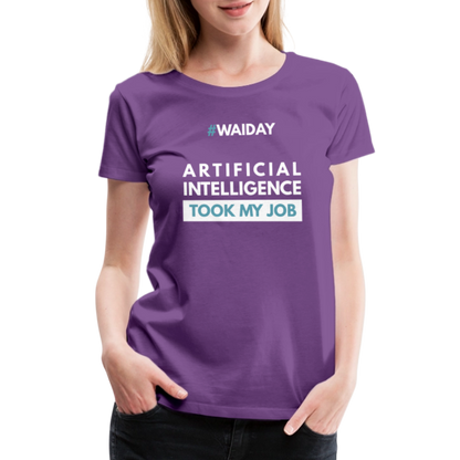 Women’s Premium T-Shirt - Women In AI Day Edition - purple
