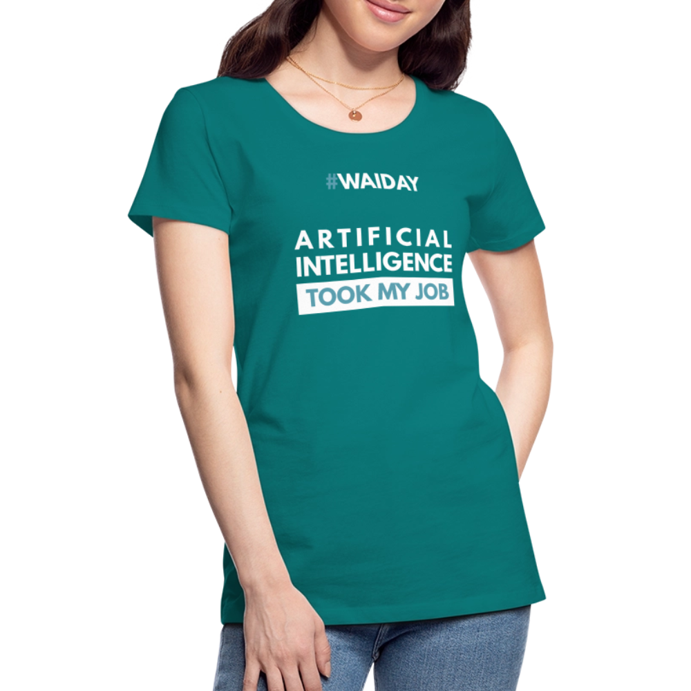 Women’s Premium T-Shirt - Women In AI Day Edition - teal