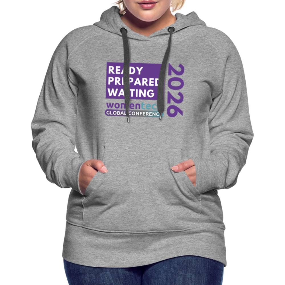 Women’s Premium Hoodie - Women in Tech Global Conference Collection - heather grey