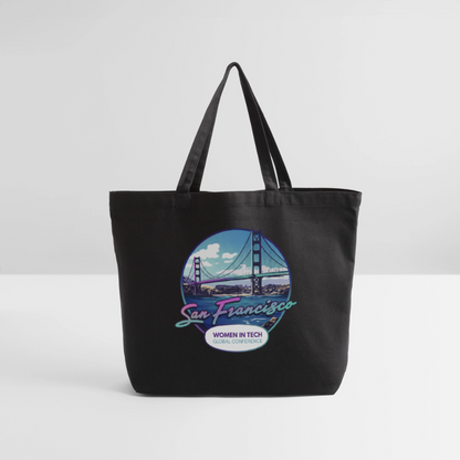 Eco-Friendly Cotton Tote - Women in Tech Global Conference Collection - black