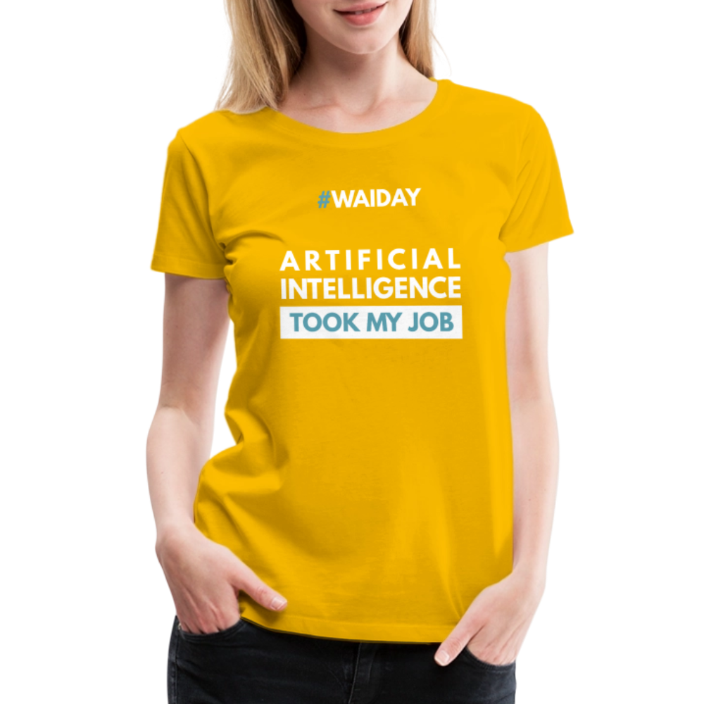 Women’s Premium T-Shirt - Women In AI Day Edition - sun yellow