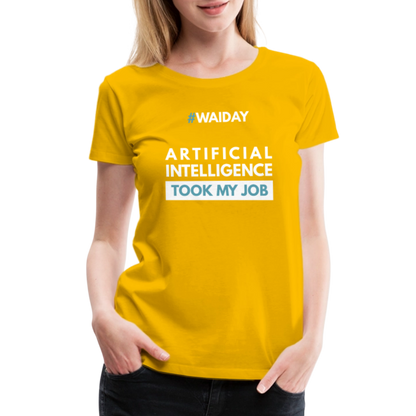 Women’s Premium T-Shirt - Women In AI Day Edition - sun yellow