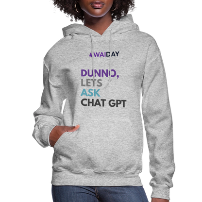 Women's Hoodie - Women In AI Day Edition - heather gray