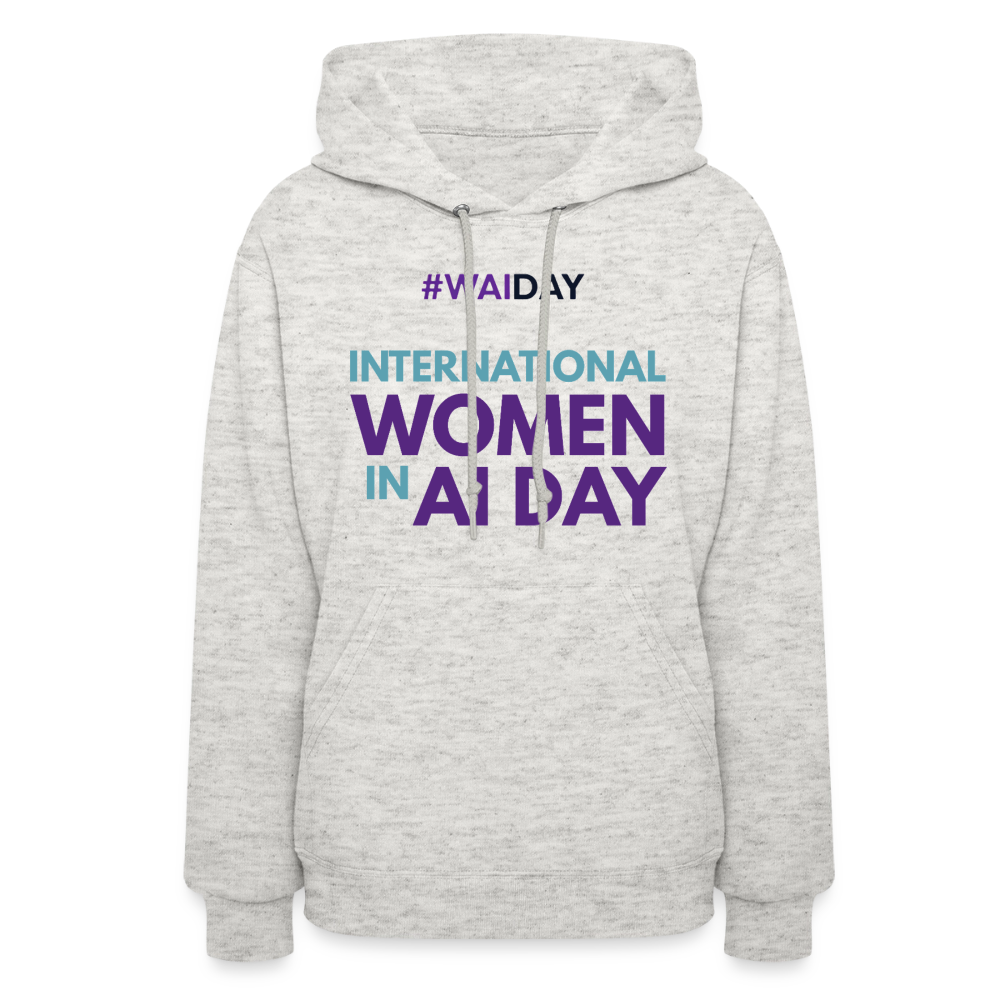 Women's Hoodie - Women In AI Day Edition - heather oatmeal