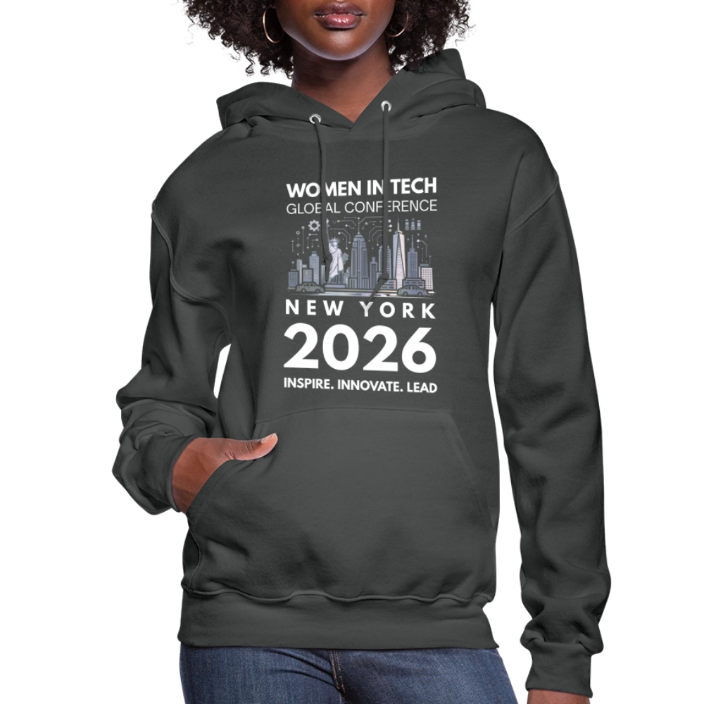 Women's Hoodie -  Women in Tech Global Conference Collection - asphalt