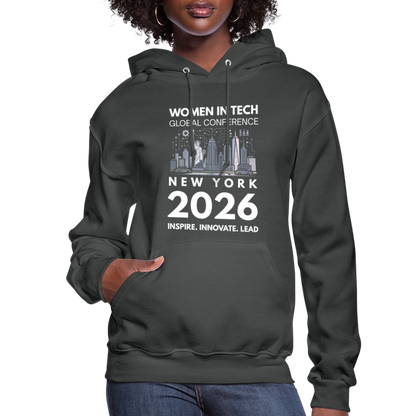 Women's Hoodie -  Women in Tech Global Conference Collection - asphalt