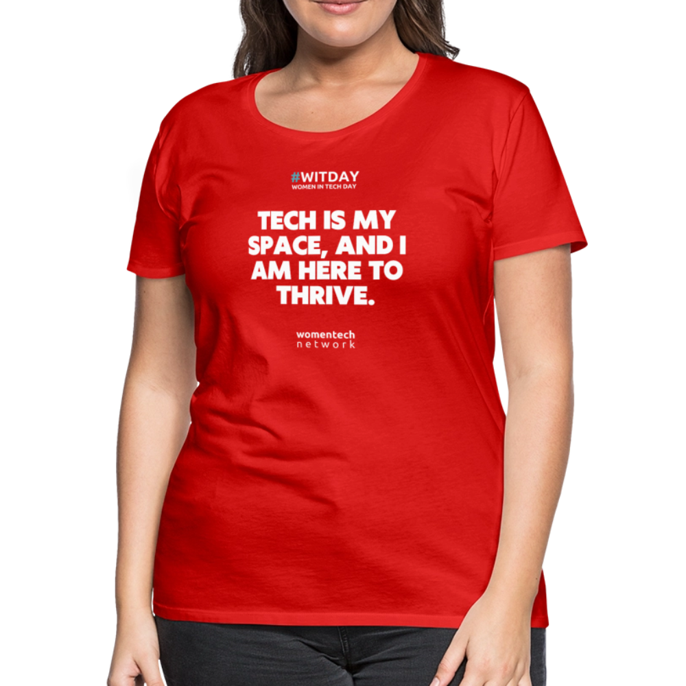 Women’s Premium T-Shirt - Tech is my space - red