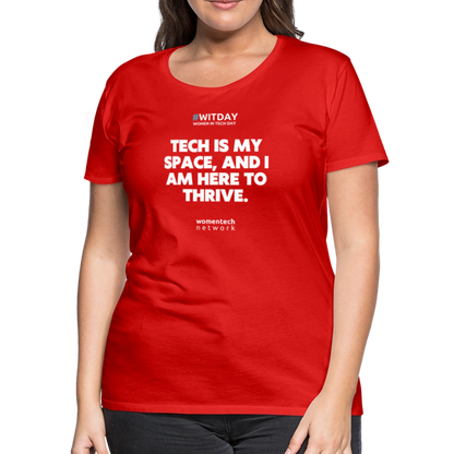 Women’s Premium T-Shirt - Tech is my space - red