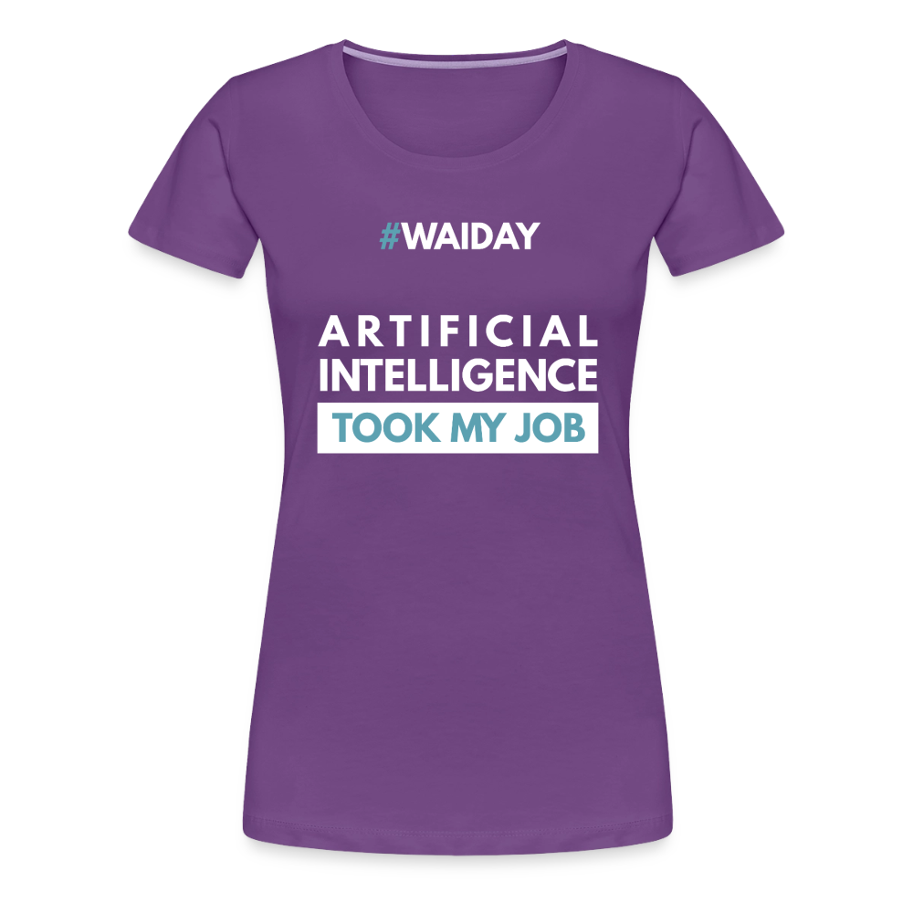 Women’s Premium T-Shirt - Women In AI Day Edition - purple