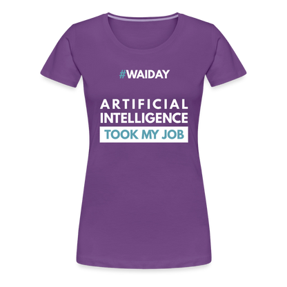 Women’s Premium T-Shirt - Women In AI Day Edition - purple