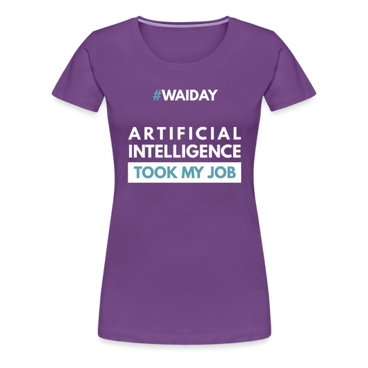 Women’s Premium T-Shirt - Women In AI Day Edition - purple