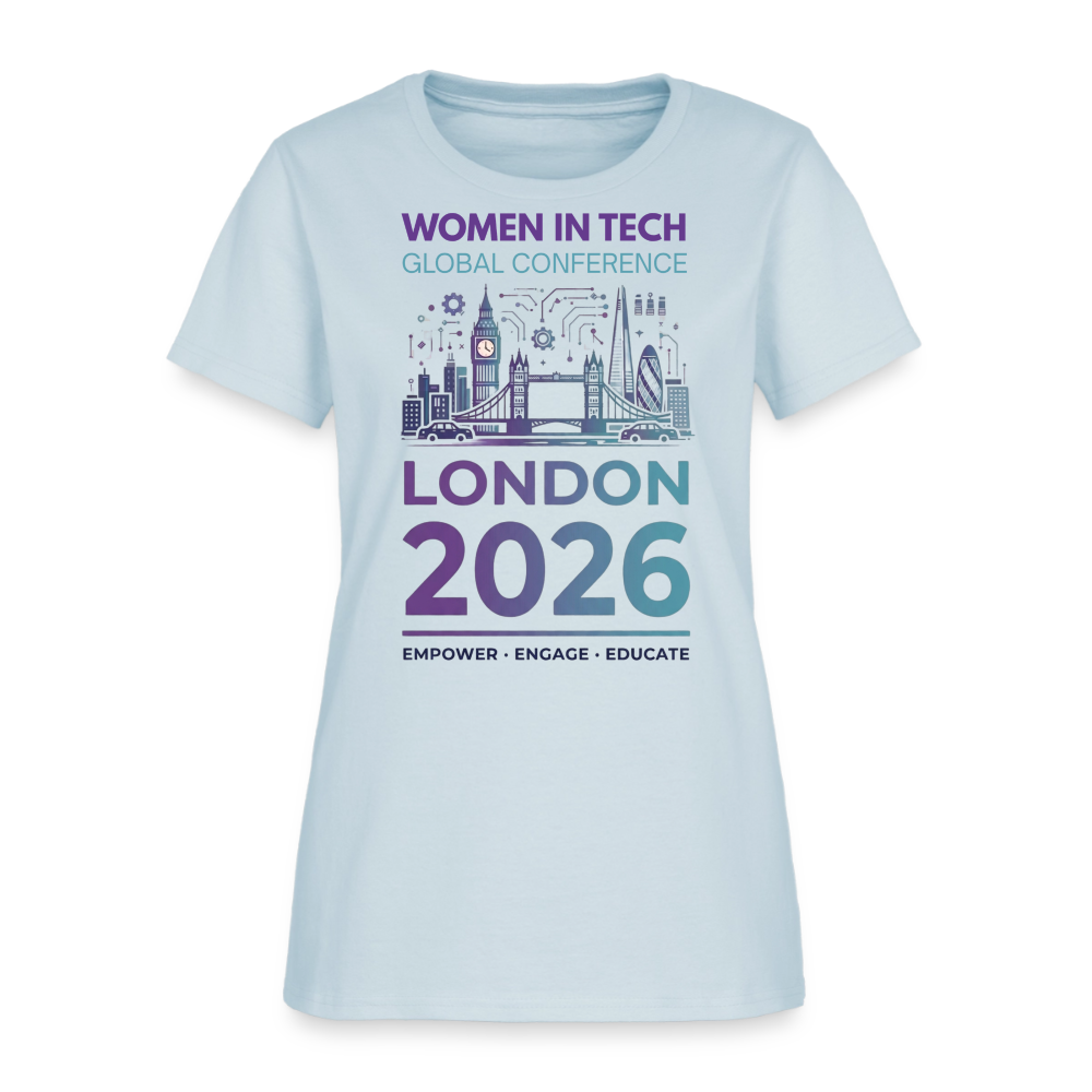 Women's T-Shirt - Women in Tech Global Conference Collection - light blue