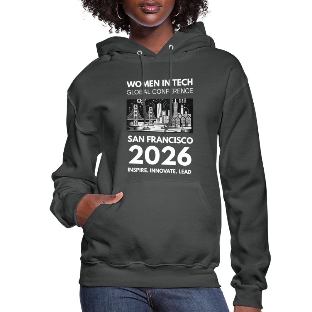 Women's Hoodie - Women in Tech Global Conference Collection - asphalt