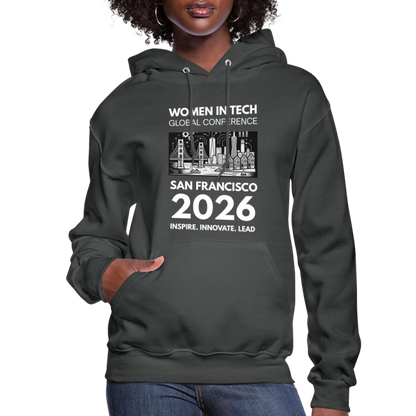 Women's Hoodie - Women in Tech Global Conference Collection - asphalt