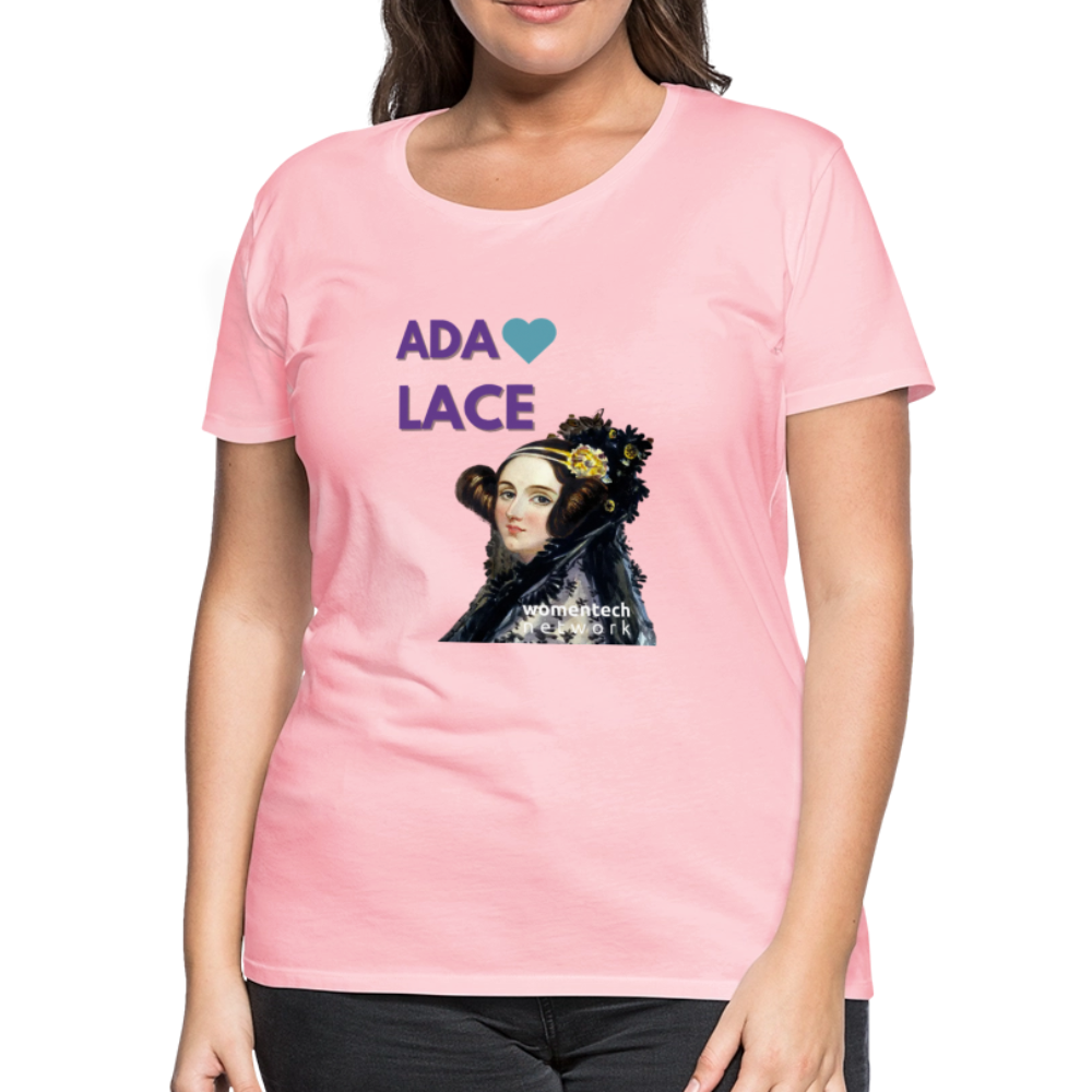 Women’s Premium T-Shirt - Ada Lovelace - Heart - pink