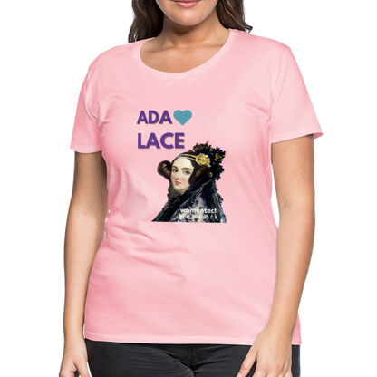 Women’s Premium T-Shirt - Ada Lovelace - Heart - pink