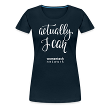 Load image into Gallery viewer, Women’s Premium T-Shirt - Actually I Can - deep navy
