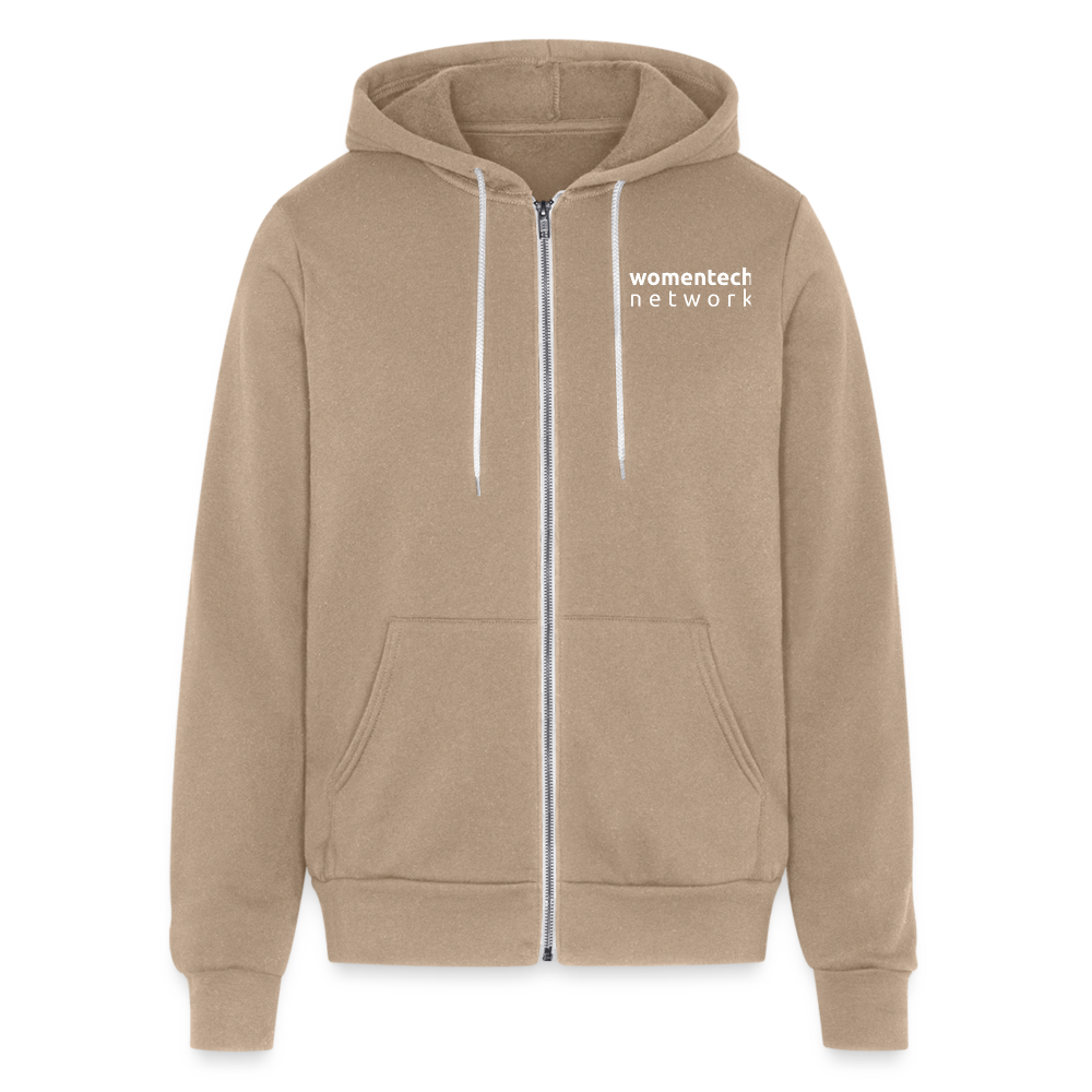 Bella + Canvas Unisex Full Zip WomenTech Hoodie - tan