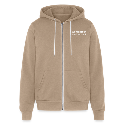 Bella + Canvas Unisex Full Zip WomenTech Hoodie - tan