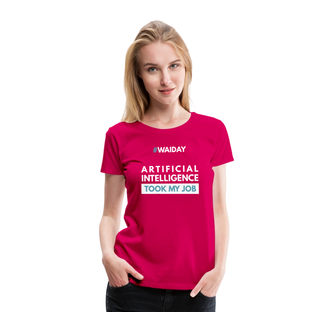 Women’s Premium T-Shirt - Women In AI Day Edition - dark pink