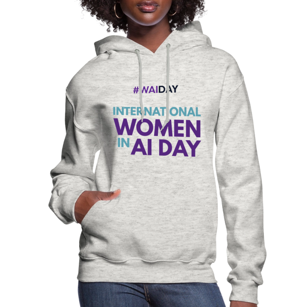Women's Hoodie - Women In AI Day Edition - heather oatmeal