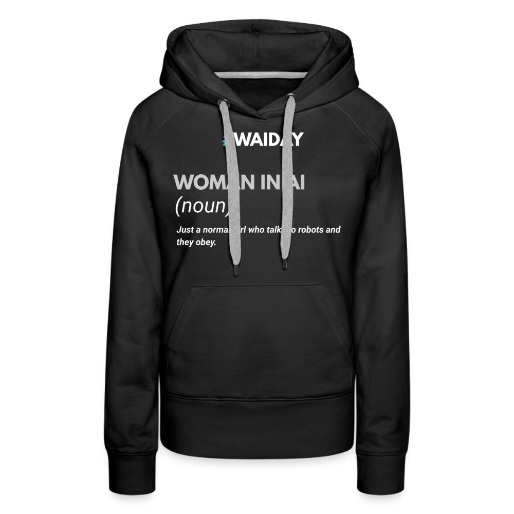 Women’s Premium Hoodie - Women In AI Day Edition - black