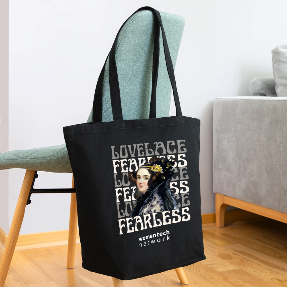 Eco-Friendly Cotton Tote - Ada Lovelace Edition - black