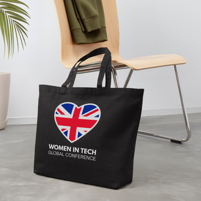 Eco-Friendly Cotton Tote  - Women in Tech Global Conference Collection - black