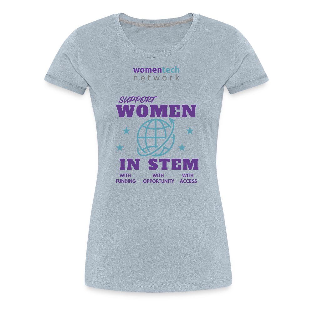 Women’s Premium T-Shirt - STEM Day Edition - heather ice blue