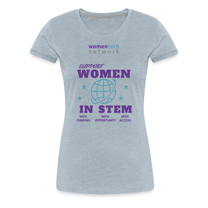 Women’s Premium T-Shirt - STEM Day Edition - heather ice blue