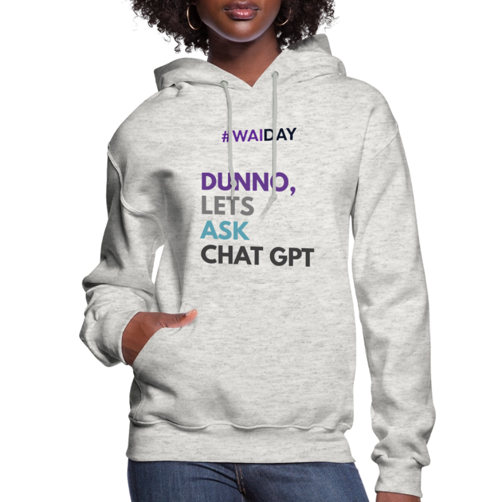 Women's Hoodie - Women In AI Day Edition - heather oatmeal
