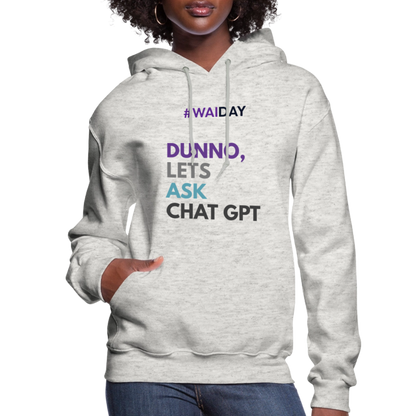 Women's Hoodie - Women In AI Day Edition - heather oatmeal