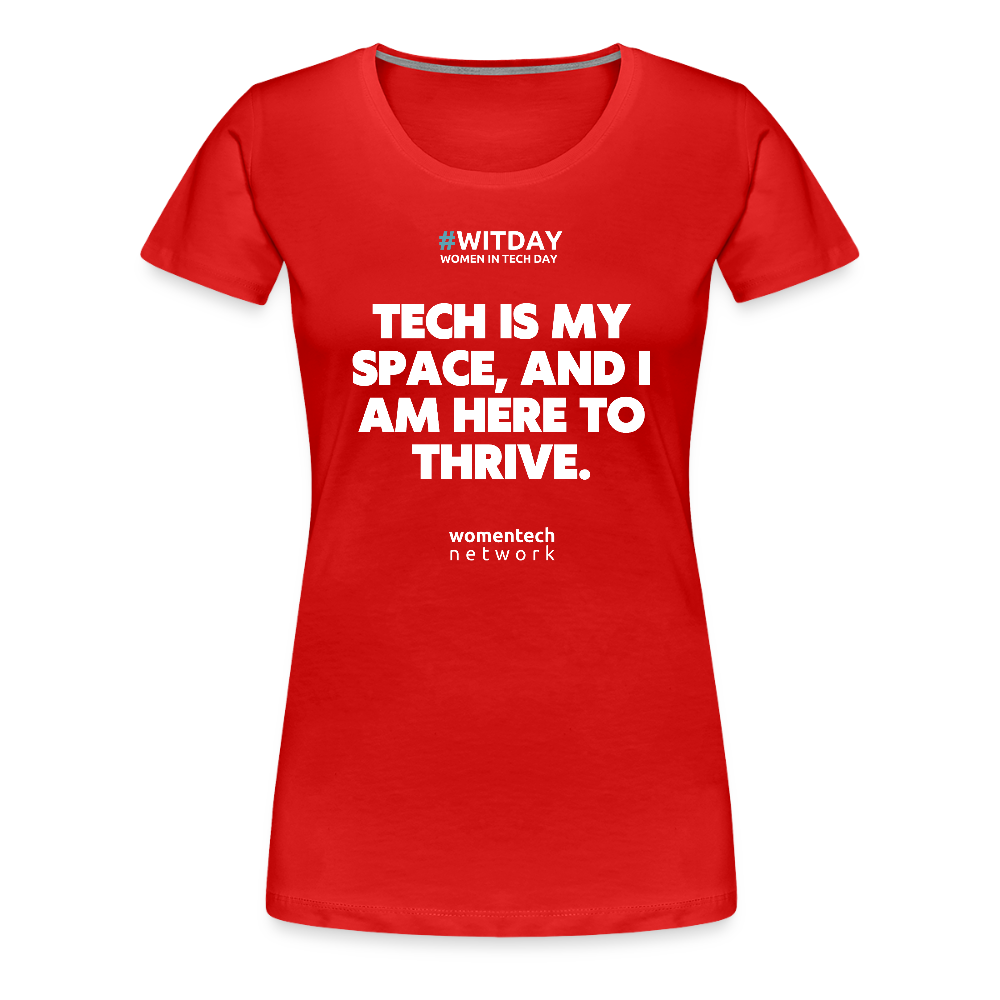 Women’s Premium T-Shirt - Tech is my space - red