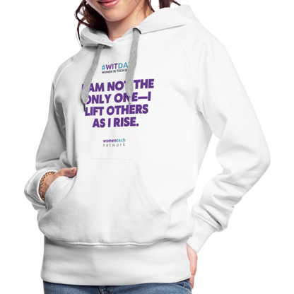 Women’s Premium Hoodie - I Lift Others as I Rise - white