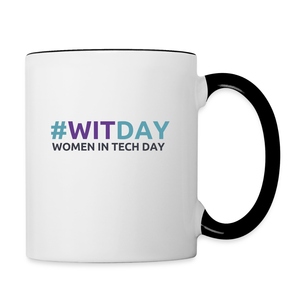 Contrast Coffee Mug - #WITDAY - white/black