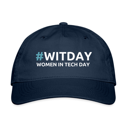 Organic Baseball Cap #WITDAY - navy