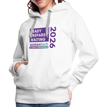 Women’s Premium Hoodie - Women in Tech Global Conference Collection - white