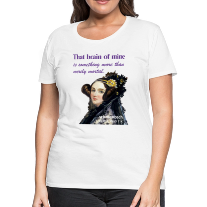 Women’s Premium T-Shirt - Ada Lovelace - That brain of mine - white