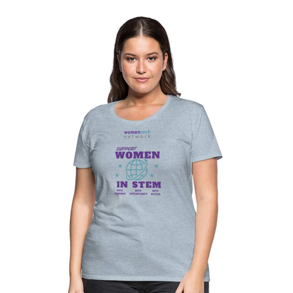 Women’s Premium T-Shirt - STEM Day Edition - heather ice blue