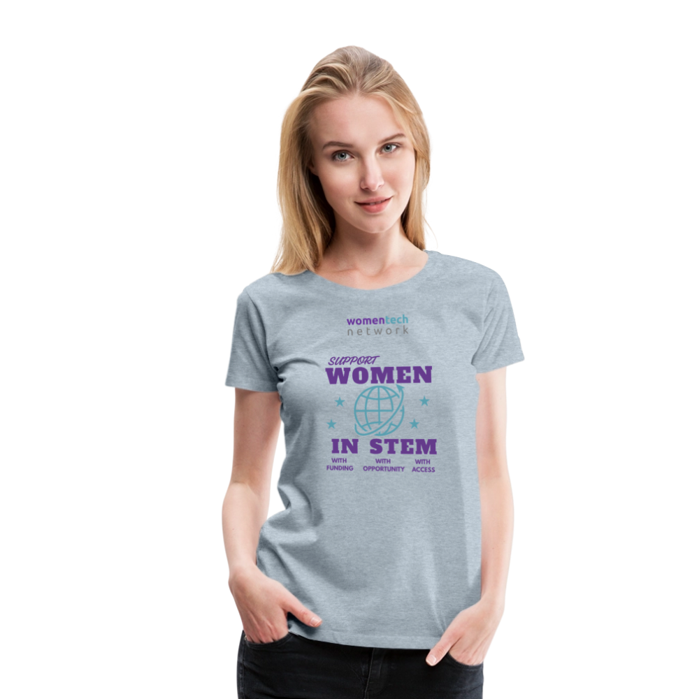 Women’s Premium T-Shirt - STEM Day Edition - heather ice blue