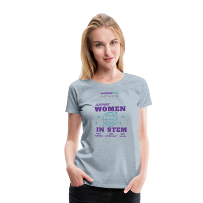 Women’s Premium T-Shirt - STEM Day Edition - heather ice blue