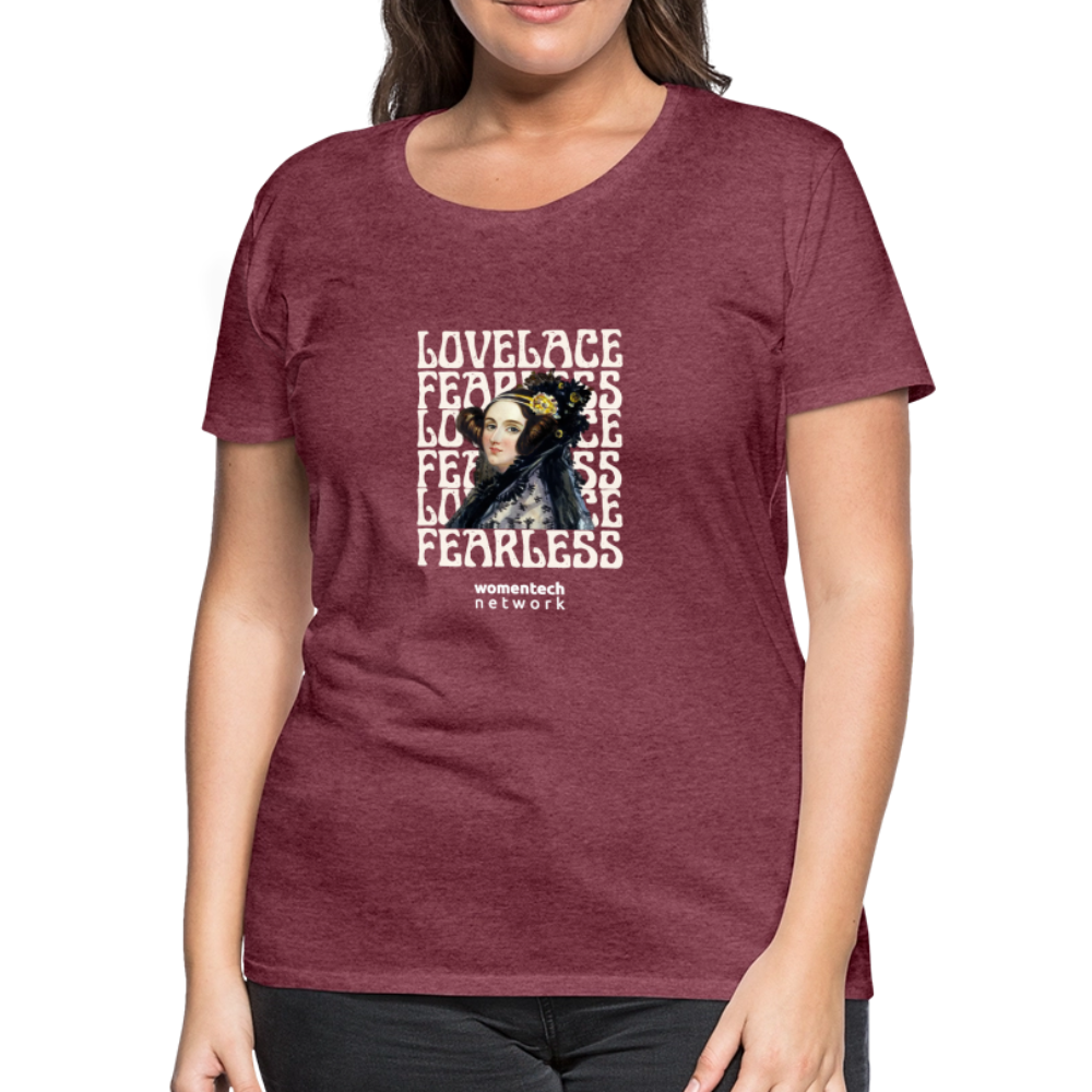 Women’s Premium T-Shirt - Ada Lovelace Edition - heather burgundy