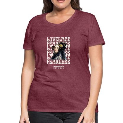 Women’s Premium T-Shirt - Ada Lovelace Edition - heather burgundy
